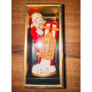 Vintage Memories of Santa Flexible Flyer Santa Claus 1918 Christmas‎ Ornament